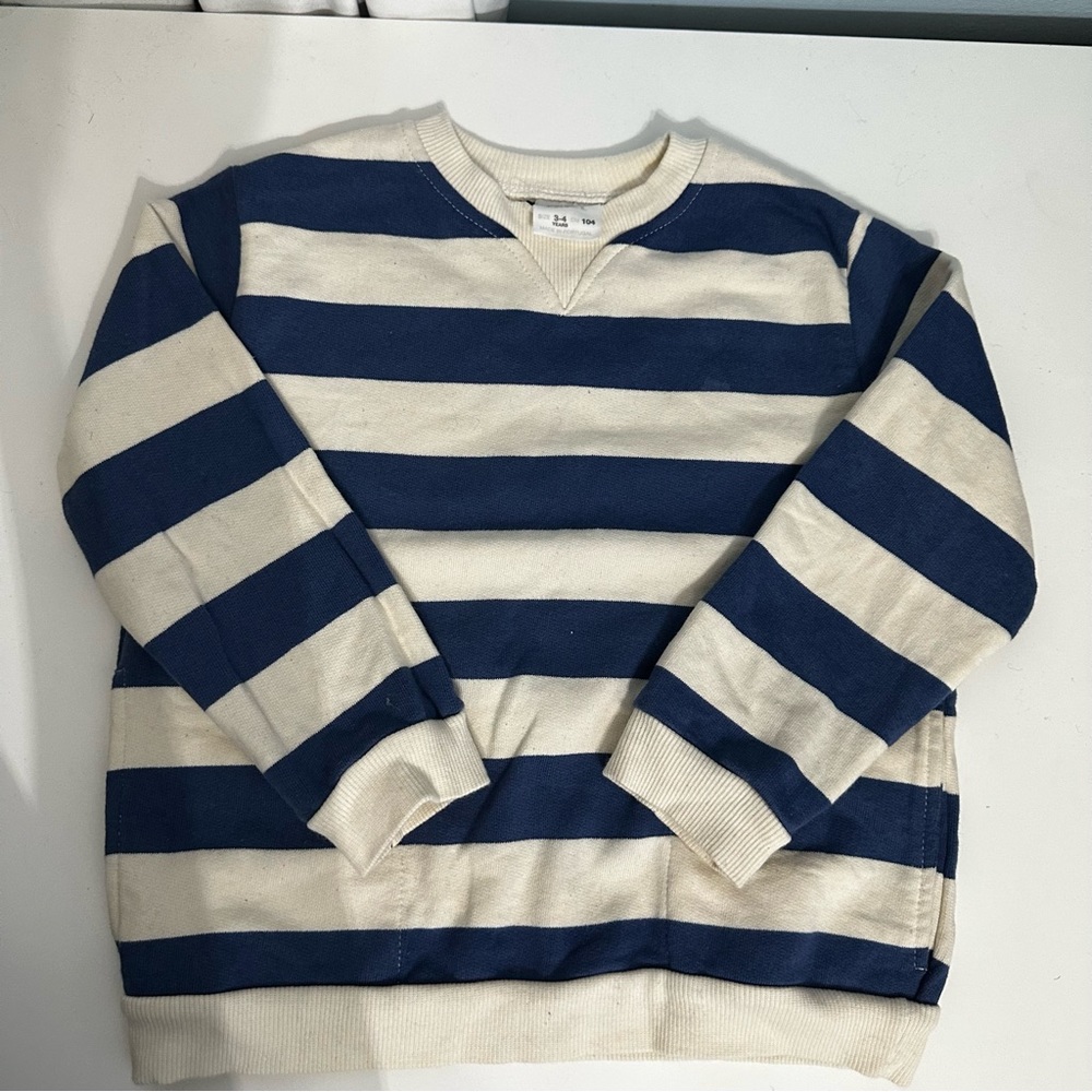 Zara Toddler Stripe Sweatshirt Size 3-4